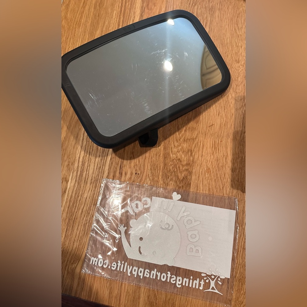 Baby car mirror and window sticker